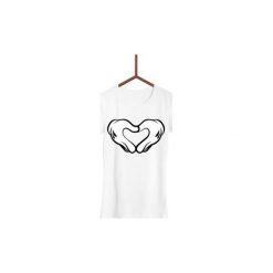 Koszulka Mickey Mouse Heart Damska. Czarne koszulki damskie Failfake, s, z motywem z bajki, bez kołnierzyka. Za 130,00 zł.