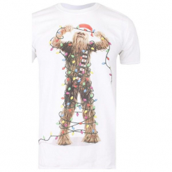 Christmas T-Shirt T-Shirt Męski Chewbacca Lights L Biały. Białe t-shirty męskie Christmas T-Shirt, l, z bawełny. Za 65,00 zł.