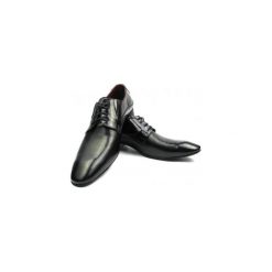 Czarne buty męskie z perforacją Faber T62. Czarne buty wizytowe męskie Faber - Obuwie męskie, ze skóry, bez zapięcia. Za 269,10 zł.