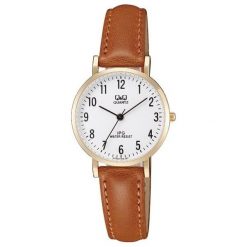 Zegarek Q&Q QZ03-104 Klasyczny damski brązowy. Pomarańczowe zegarki damskie Q&Q. Za 89,00 zł.