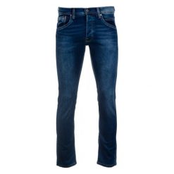 Pepe Jeans Jeansy Męskie Track 34/32 Ciemny Niebieski. Niebieskie jeansy męskie marki Pepe Jeans, na co dzień, m, bez wzorów, z jeansu. W wyprzedaży za 377,00 zł.