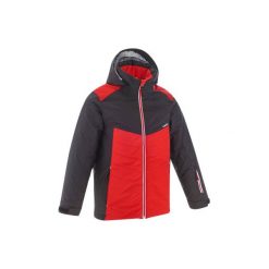 Kurtka SKI-P JKT 500. Czarne kurtki chłopięce przeciwdeszczowe WED'ZE. Za 169,99 zł.