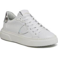 Sneakersy PHILIPPE MODEL - Temple BYLD VY04 Blanc. Białe półbuty damskie Philippe Model, bez wzorów, ze skóry, bez obcasa, na płaskiej podeszwie, bez zapięcia. Za 1349,00 zł.