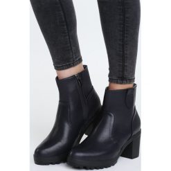 Botki damskie: Granatowe Botki Futuristic Lovers