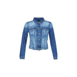 Kurtki jeansowe Benetton FESCAR. Niebieskie kurtki damskie Benetton, s, bez wzorów, z jeansu, bez kaptura. Za 279,20 zł.