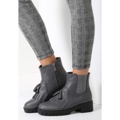 Szare Botki Mississippi. Szare botki damskie vices, z futra, bez obcasa, na obcasie, na zamek. Za 59,99 zł.