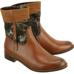 PIAZZA 961741-2 whiskey, botki damskie. Botki damskie Piazza, ze skóry, bez obcasa, na obcasie, na zamek. Za 429,90 zł.