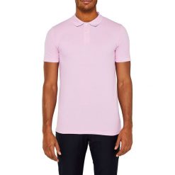 Koszulka polo w kolorze jasnoróżowym. Różowe koszulki męskie Esprit Man, xl, z haftami, z bawełny, polo, bez rękawów. W wyprzedaży za 35,95 zł.