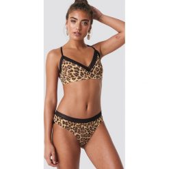 Samsoe & Samsoe Figi z nadrukiem Lilia - Brown,Multicolor. Brązowe figi Samsøe & Samsøe, z nadrukiem, z koronki. Za 161,95 zł.