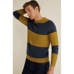 Mango Man - Sweter. Szare swetry męskie marki Mango Man, xxl, bez wzorów, z elastanu, z okrągłym kołnierzem, bez kaptura. W wyprzedaży za 139,90 zł.