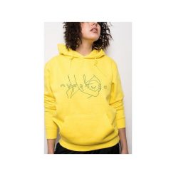 Overdose yellow hoodie. Żółte bluzy damskie Rest_factory, s, bez wzorów, z bawełny, bez rękawów, z kapturem. Za 151,20 zł.
