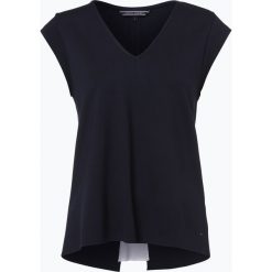 Tommy Hilfiger - T-shirt damski, niebieski. Czarne t-shirty damskie marki bonprix, z dzianiny, ze sznurowanym dekoltem. Za 299,95 zł.