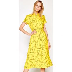 Sukienka koszulowa Lauren Ralph Lauren 200794830. Żółte sukienki damskie Lauren Ralph Lauren, na co dzień, bez wzorów, z poliesteru, z koszulowym kołnierzykiem, bez rękawów, proste. Za 799,00 zł.