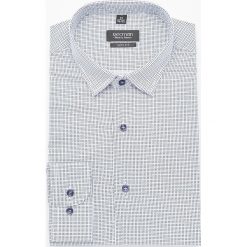 Koszula coline 2983 długi rękaw slim fit granatowy. Niebieskie koszule męskie Recman, m, bez wzorów, bez kołnierzyka, z długim rękawem. Za 169,00 zł.
