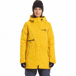 MEATFLY kurtka damska Bunny 2 Jacket Yellow Stripe M. Żółte kurtki sportowe damskie Meatfly, na zimę, m, bez wzorów, bez kaptura, narciarskie. W wyprzedaży za 669,00 zł.