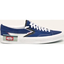 Vans - Tenisówki. Niebieskie trampki męskie Vans, bez wzorów, ze skóry, na sznurówki. Za 339,90 zł.