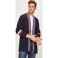 Tommy Jeans - Kardigan. Niebieskie swetry męskie Tommy Jeans, s, bez wzorów, z elastanu, długie. W wyprzedaży za 299,90 zł.