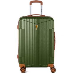 Walizka w kolorze khaki - 71 l. Brązowe walizki Ines de la Fressange, bez wzorów, z materiału. W wyprzedaży za 219,95 zł.
