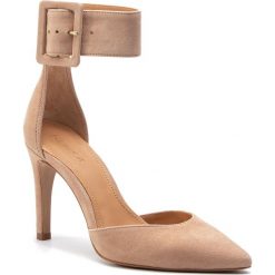 Szpilki KAZAR - Ally 37728-02-B Beige. Brązowe półbuty damskie Kazar, w paski, ze skóry, eleganckie, na wysokim obcasie, na obcasie, z paskami. Za 499,00 zł.