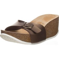 Buty damskie: Klapki w kolorze brązowym