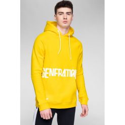 Bluza męska BLM204 - żółty. Żółte bluzy męskie 4f, m, bez wzorów, z dzianiny, z kapturem, bez rękawów, z kapturem. Za 139,99 zł.