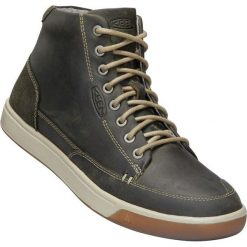 KEEN męskie trampki Glenhaven Sneaker Mid M, Dark Olive/Black Olive, 45. Czarne buty sportowe męskie Keen, ze skóry, bez zapięcia. W wyprzedaży za 419,00 zł.