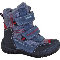 Protetika buty zimowe za kostkę chłopięce Rolo 19 szary/niebieski. Szare buty chłopięce zimowe Protetika, ze skóry, za kostkę, bez zapięcia. Za 175,00 zł.