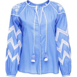 Bluzka Pepe Jeans PL303361. Niebieskie bluzki damskie Pepe Jeans, xs, bez wzorów, z bawełny, bez kołnierzyka, bez rękawów. W wyprzedaży za 189,00 zł.