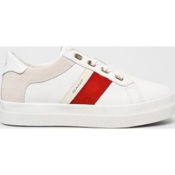 Gant - Buty Aurora. Białe buty sportowe damskie GANT, bez wzorów, ze skóry, sportowe. W wyprzedaży za 399,90 zł.