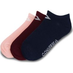 Zestaw 3 par niskich skarpet damskich CONVERSE - E751D-3012 Bordowy Granatowy Różowy. Różowe skarpetki damskie Converse, z elastanu. Za 39,00 zł.
