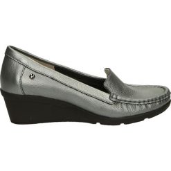 Mokasyny - 10057 MET GRI. Szare mokasyny damskie Venezia, ze skóry. Za 179,00 zł.