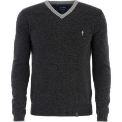 Sweter męski Draco 4. Szare bez kategorii marki Ochnik, na jesień, m, z wełny, z kontrastowym kołnierzykiem. Za 79,90 zł.