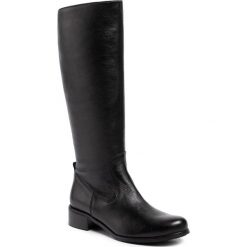 Kozaki LASOCKI - 8484-02 Black. Czarne kozaki damskie Lasocki, ze skóry, przed kolano, na wysokim obcasie, bez zapięcia. Za 379,99 zł.