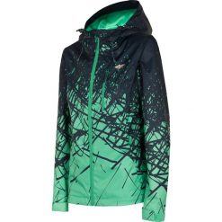 Kurtka miejska damska KUDT002 - jasna zieleń allover. Żółte kurtki damskie marki 4f, m, bez wzorów, bez kaptura. Za 259,99 zł.