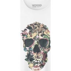 Koszulka "Vintage Skull" w kolorze białym. Białe koszulki damskie Wooop, xs, bez wzorów, z bawełny, vintage, z okrągłym kołnierzem. W wyprzedaży za 56,95 zł.
