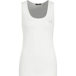 Top Liu Jo Sport T19075 J5003. Białe topy damskie Liu Jo Sport, xs, bez wzorów, z elastanu, polo. W wyprzedaży za 119,00 zł.