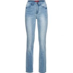 Bardzo miękkie dżinsy STRAIGHT bonprix jasnoniebieski. Niebieskie jeansy damskie bonprix. Za 139,99 zł.