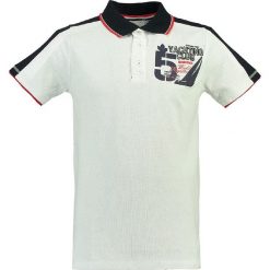 Koszulka polo w kolorze biało-czarnym. Czarne koszulki polo męskie Canadian Peak, s, w paski, z bawełny, polo, bez rękawów. W wyprzedaży za 98,95 zł.