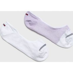 Tommy Hilfiger - Stopki (2 pack). Fioletowe skarpetki damskie TOMMY HILFIGER, bez wzorów, z elastanu. W wyprzedaży za 29,90 zł.