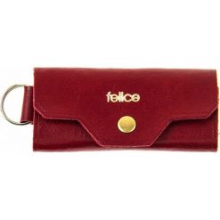 Skórzane etui na klucze Felice FA11 czerwone - Czerwony. Czerwone etui damskie Felice, ze skóry. Za 29,99 zł.