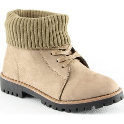 Botki damskie lity: Botki w kolorze khaki
