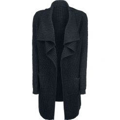Kardigany damskie: Urban Classics Ladies Knitted Long Cape Sweter rozpinany damski czarny