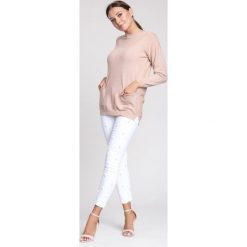 Łososiowy Sweter Full Of Happiness. Czarne swetry klasyczne damskie marki other, l. Za 89,99 zł.