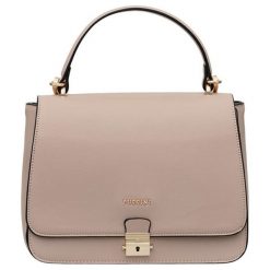 Torebka "Fashion" w kolorze taupe - (S)26 x (W)23 x (G)9 cm. Szare torebki klasyczne damskie Puccini, w paski, ze skóry, na ramię, bez dodatków. W wyprzedaży za 139,95 zł.