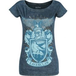 Harry Potter Ravenclaw Koszulka damska niebieski. Niebieskie bluzki damskie marki Harry Potter, l, z aplikacjami, z dekoltem w łódkę. Za 54,90 zł.