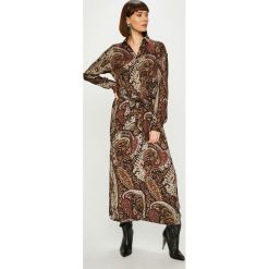 Answear - Sukienka NOMAD. Szare długie sukienki ANSWEAR, na co dzień, l, w paski, z wiskozy, casualowe, proste. Za 239,90 zł.