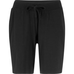 Bermudy z dżerseju bonprix czarny. Czarne szorty damskie bonprix, z dżerseju. Za 37,99 zł.