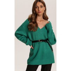 Zielony Sweter Azaerrahne. Zielone swetry damskie Renee, s, bez wzorów, casualowe, bez rękawów, bez kaptura. Za 139,99 zł.