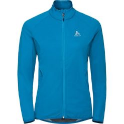 Kurtka w kolorze niebieskim do biegania. Niebieskie kurtki sportowe damskie Odlo Women, xs, bez wzorów, ze skóry, bez kaptura, do biegania. W wyprzedaży za 229,95 zł.