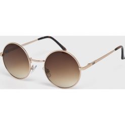 Vans - Okulary VN0A3I4LTJI1. Żółte okulary przeciwsłoneczne męskie marki Vans, z materiału, okrągłe. Za 79,90 zł.